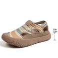 thumbnail image 5 of Orthopedic Shoes for Women Wide Width Breathable Walking Slip on Sneakers Non Slip Arch Support Shoes Fashion Platform Sneakers Khaki Size 6.5, 5 of 5