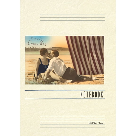Vintage Lined Notebook Greetings from Cape May, New Jersey, (Paperback)