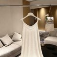 thumbnail image 5 of Ohufall Sleeveless Nightgown for Women Solid Color Loose Camisole Pajamas Dress for Home Comfortable Long Sleep Dress, 5 of 5