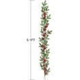 thumbnail image 2 of Coolmade Artificial Christmas Pine Garland with Red Berry Branch Pine Cone Winter Greenery, 5.1ft, 2 of 7