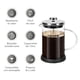 thumbnail image 2 of Cafetera Cazzenie Prensa Francesa de Vidrio para Café multicolor 1lt Cazzenie PRNFB17-1lt, 2 of 4
