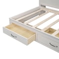 thumbnail image 6 of Twin Size Wooden Daybed with 3 Drawers and Shelves, Practical Daybed with Socket USB Interface, for Bedroom, White, 6 of 9