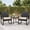 Beige, variant on Melocadol 3 Piece Wicker Patio Bistro Set, Outdoor Rattan Set with Glass Top Coffee Table, Black Frame with Grey Cushions