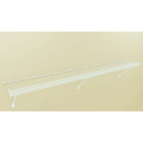 Closetmaid Wsk-7212 Wall Mount 72" Long X 12"D Vinyl Coated Wire Closet Wall Pantry Shelf