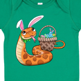 thumbnail image 3 of Inktastic Easter Cute Snake with Basket and Bunny Ears Boys or Girls Baby Bodysuit, 3 of 4