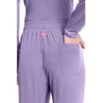 thumbnail image 2 of Med Couture Scrub Pants for Women Straight Leg Pull-On Pant with 4 Pockets Moisture Wicking & 360 Stretch - MC103, M, Digital Lavender, 2 of 8