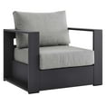 thumbnail image 3 of Modway Tahoe Outdoor Patio Powder-Coated Aluminum 2-Piece Armchair Set in Gray Gray, 3 of 7