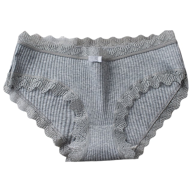 AWZXDE Culottes pour Femmes, Logo à Lettres Personnalisé, Taille Basse, Tanga Rayé, Bikini String Invisible, Quotidien, Gris, TG
