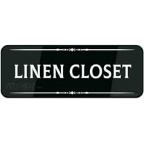 Informative Acrylic Plastic Sign Linen Closet Wall Or Door Sign 10""X 3"" In Sign Self-Adhesive Acrylic Sign For Door Or Wall Name Plate