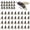 Black - 36pcs, variant on Bionic Fly Fishing Bait, 36pcs Fly Fishing Flies Lures Kit Trout Jigs Swimbait Dry Flies Trout Panfish Lures Freshwater Saltwater Flies Fly Fishing Hook Artificial Soft Bait