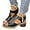 Black, variant on KAQ Women's Comfy Orthotic Sandals Peep Toe Cutout Zipper Chunky Heeled Sandals for Women
