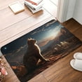thumbnail image 4 of Rateoe Pyramid Desert Cat Pattern Flannel Door Mat Indoor Outdoor Entrance, Waterproof All-Weather Doormat,Fade Resistant, Low Profile Entryway Mat 16x24in, 4 of 7
