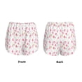 thumbnail image 3 of Yiaed Tulips Flowers Print Women's Running Shorts with Liner 3 Zipper Pockets Elastic Workout Athletic Gym Yoga Shorts-XX-Large, 3 of 7