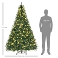 thumbnail image 6 of HOMCOM 7ft Pre-Lit Full Douglas Fir Artificial Christmas Tree with Realistic Branches, 700 Warm White LED Lights and 2154 Tips, 6 of 8