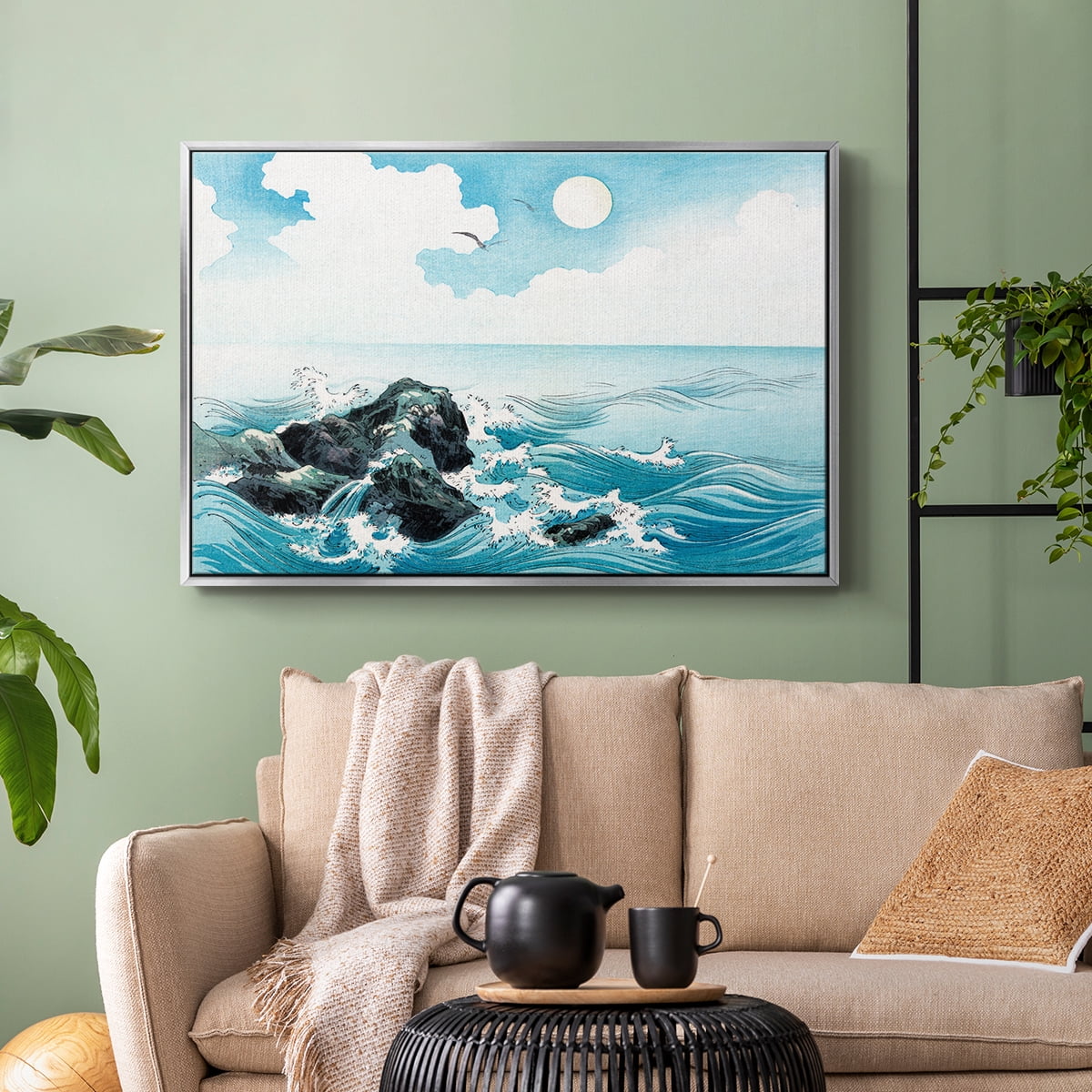 Vintage Landscape-CXXVI By Wexford Home Framed in Silver Wood Gallery Wrapped Canvas 25 in. x 37 in.