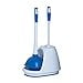 thumbnail image 2 of Mr. Clean Toilet Plunger and Bowl Brush Combo with Caddy, 3-Piece Heavy-Duty Plunger, Toilet Brush, and Caddy Set, White/Blue, 2 of 5