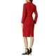 thumbnail image 3 of Conjuntos de traje para mujer INSPIRE CHIC, blazers de manga larga y falda lápiz, dos piezas, atuendos de trabajo, L rojo, 3 of 6