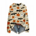 thumbnail image 3 of YEJIMAN Womens Sweaters Halloween For Women Season Sweatshirt Graphic Print Long Sleeve Knit Pullover Tops Halloween Sweater, 3 of 9