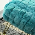 thumbnail image 4 of Home Soft Things Fox Faux Fur Pouf Stool Ottoman - Aqua - 17x17x17", 4 of 7