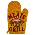 thumbnail image 2 of The Meats Are Calling and I Must Grill Oven Mitt Funny Backyard Bar-B-Que BBQ Kitchen Glove, 2 of 9