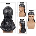 thumbnail image 2 of GFDYREE 3 Pcs Pack de Durags Soyeux pour Hommes Vagues, Satin Doo Rag, Récompense 1 Casquette Vague, 2 of 7