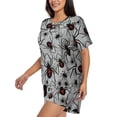 thumbnail image 2 of Lsque Spiders Women's Short-Sleeved Pajama Set - 2 Piece Soft and Lightweight Sleepwear Set-3X-Large, 2 of 9