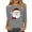 #103-Gray, variant on Craaazy Christmas Shirts for Women Round Neck 3/4 Sleeve Santa Prints Blouses Gifts