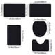 thumbnail image 3 of Isvgxsz Clearance Bathroom Rugs Sets 5 Piece,Memory Foam Bathroom Mats Set Extra Thick, Non Slip Bath Mats for Bathroom, Water Absorbent, Washable Dark Bath Rugs for Tub, Toilet and Floor, 3 of 7