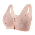 thumbnail image 4 of Sakmal Plus Size Bralettes for Women with Support Full Coverage Lace Pink Comfortable Bras for Women L, 4 of 4