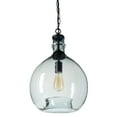 thumbnail image 1 of CASAMOTION Wavy Hammered Hand Blown Glass Pendant Light, Recycle Blue, 13", 1 of 7