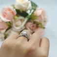 thumbnail image 3 of Teardrop Piece Set Pear Cut Wedding Band Ring CZ 925 Sterling Silver Size 11, 3 of 6