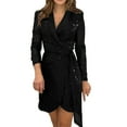 thumbnail image 1 of Prolriy Robe à Sequins pour Femmes Automne et Hiver Mode Jupe à Taille Brillante Robes de Vacances pour Femmes 2025 Robe de Réveillon Noire G, 1 of 4