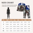 thumbnail image 5 of Uemuo Astronaut in Outer Space Pattern Womens Pajama Sets,PJ Set for Women,Pajamas for Women Logo,Long Sleeve Pajama Set for Women,Soft Long Sleeve Top With Pants-Small, 5 of 9