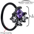thumbnail image 2 of Body Candy 20 Gauge Nose Ring - 316L Stainless Steel Black Nose Hoop Nose Ring Rhombus Riot Nose Jewelry for Women Men, 2 of 5