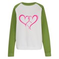 thumbnail image 5 of YOIAVAIOY Valentine Gift Graphic Hoodie for Women Printed Drop Shoulder Hooded Fleece Sweatshirt Winter Warm Casual Cute Pullover Green XXXL, 5 of 8