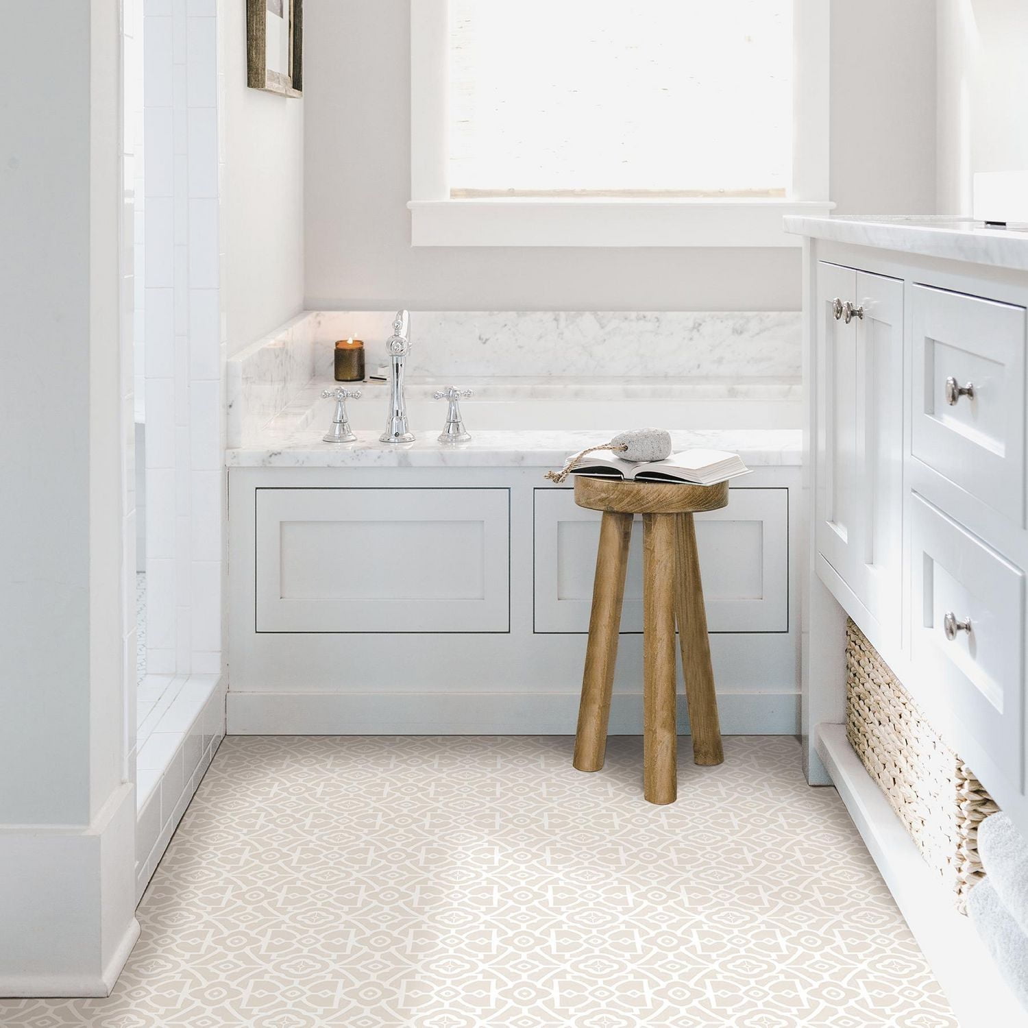 FloorPops Parthanon Peel and Stick Floor Tiles Set of 20