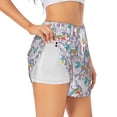 thumbnail image 3 of Lsque Unicorn DoingYoga Printed Women's Running Shorts with Liner Pockets,Elastic Quick Dry Workout Athletic Gym Yoga Shorts,Womens High Waist Shorts-Large, 3 of 9