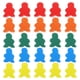 thumbnail image 1 of 50 piezas de peones multicolores de madera, ideales para juegos de mesa, actividades en el aula y juegos familiares Accesorios de ajedrez coloridos para niños y adultos, 1 of 7