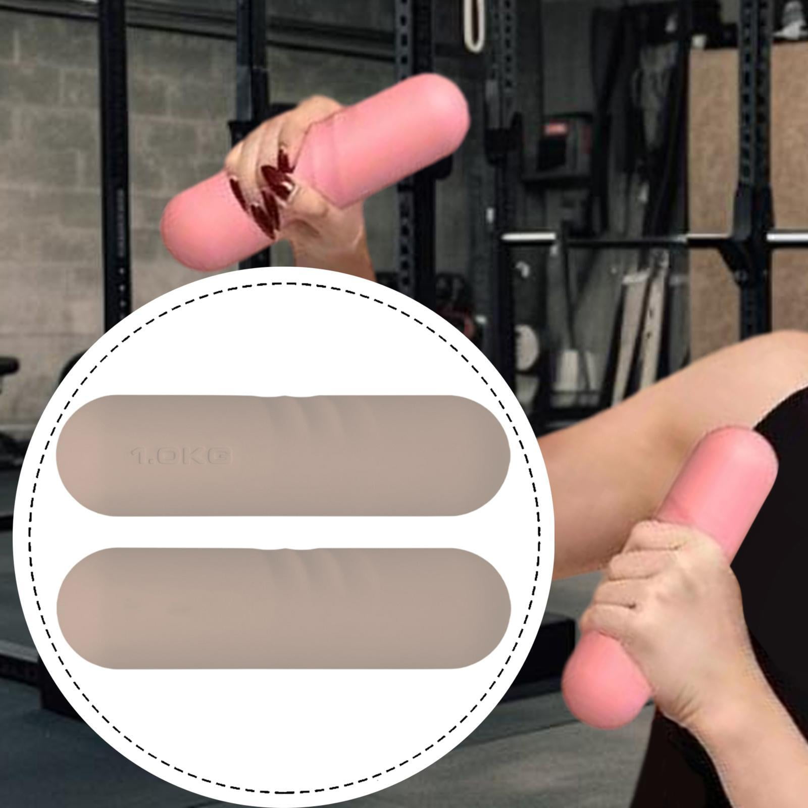 2pcs Dumbbell Weight Bar Hand Weights Strength Training Anti Slip Silicone Coating for Kids Adults Home Gym