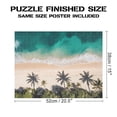 thumbnail image 2 of 500 Pieces Jigsaw Puzzle for Adults Aerial View Tropical Beach Ocean Waves Palm Trees Landscape Art 20.5x15 Inch Home Decor Stress Relief Puzzle Game, 2 of 6