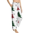 thumbnail image 2 of Fotbe Buffalo Plaid Christmas Trees Women's Pajama Pants,Sleepwear Pants,Pj Bottoms Drawstring And Pockets-Small, 2 of 9
