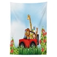 thumbnail image 3 of Ambesonne Zoo Tablecloth Rectangular Table Cover, Cartoon Wildlife Animals, 52"x70", Multicolor, 3 of 4