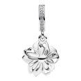 thumbnail image 3 of 925 Sterling Silver Blue Cherry Blossom Dangle Charm for Bracelet Charms Bangle Pendant Jewelry, 3 of 3