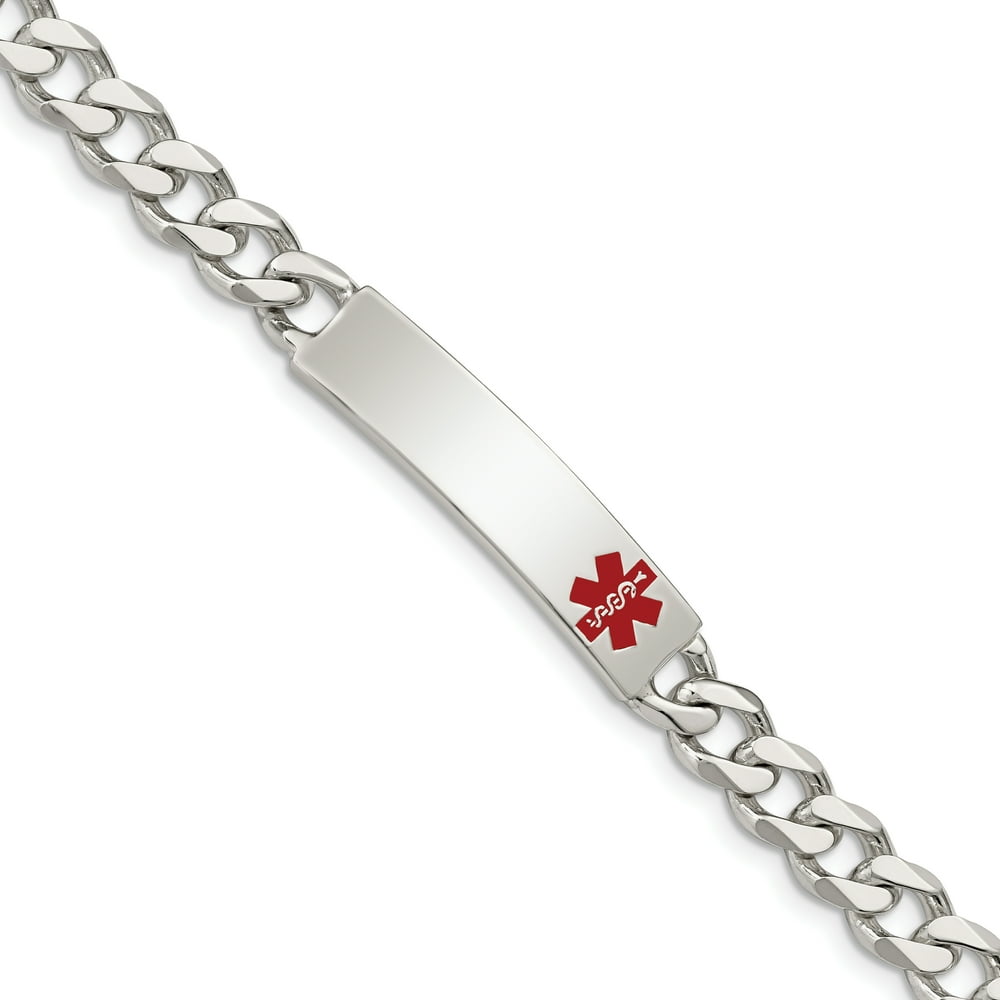Silver medical alert bracelets Clearance