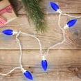 thumbnail image 2 of 25 Count Blue LED C9 Christmas Lights, 16 ft White Wire, 2 of 6