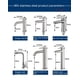 thumbnail image 3 of Los grifos fríos y calientes de acero inoxidable se utilizan especialmente para lavamanos y lavabos de acero en la plataforma alta del baño., 3 of 4