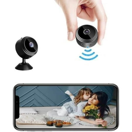 1080P Hidden Camera,Nanny Hidden Cam,Micro Camera Spy Wireless,Smallest WiFi Wireless Camera Mini Camera wtih AI Motion Detection Alarm, Hidden Cameras for Home,