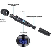 BOMGE Wireless Microphone System, Pro 4-Channel Cordless Mic Set with Four Handheld Mics, Fixed Frequency, Long Range 200ft, Ideal for Church,Karaoke, Events (V410)