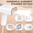 thumbnail image 4 of Travel Steamer for Clothes, 1200W Handheld Foldable Clothes Steamer, 20s Fast Heat-up Fabric Garment Steamer Iron Removes Wrinkles, with Brush & Measure Cup for Home & Travel, 4 of 9