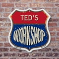 thumbnail image 4 of Ted's Workshop 12 inch X 12 inch Shield-Shaped Rust-Free Aluminum Metal Sign Weather Resistant, UV Protected To last, Gift for Dads and Uncles Classic Americana Crafted in the USA, 4 of 7